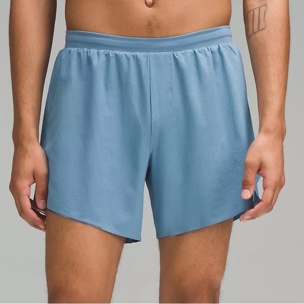 Lululemon Fast & Free Men’s Athletic Shorts (Blue, Small)